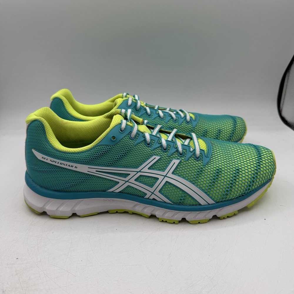 Asics Gel Speedstar 6 Running Shoes Womens Sz 11 Blue/Yellow Sneakers T263N
